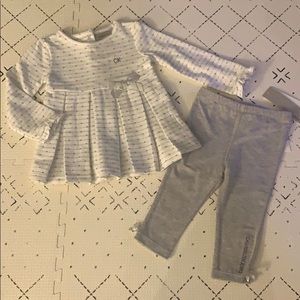 Calvin Klein baby girl matching set sweater & pant